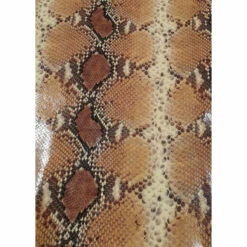 2nd Choix Vachette Fantaisie SERPENT Marron Orangé - Épaisseur 0,8 Mm