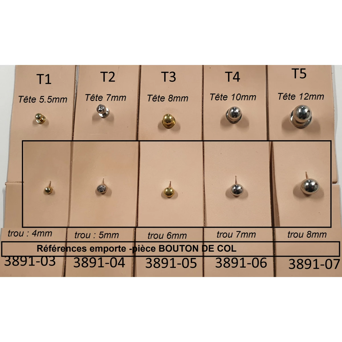 Emporte - Pièce Bouton De Col T3 - 6 Mm 5 Emporte - Pièce Bouton De Col T3 - 6 Mm – Image 3