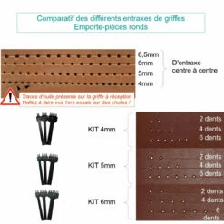 KIT 3 Griffes Emporte-pièces Ronds Multitubes - Entraxes Au Choix - DECOURT -Matériel De Couture Soldes 2024 kit 3 griffes emporte pieces ronds multitubes entraxes au choix decourt 2