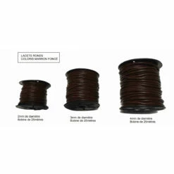 LACET ROND - MARRON - 4mm - BOBINE 25 Mètres -Matériel De Couture Soldes 2024 lacet rond marron 4mm bobine 25 metres 2