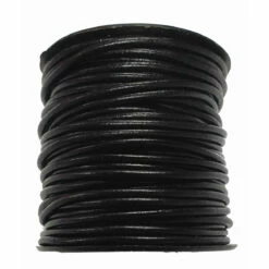 LACET ROND - NOIR - 4mm - BOBINE 25 Mètres