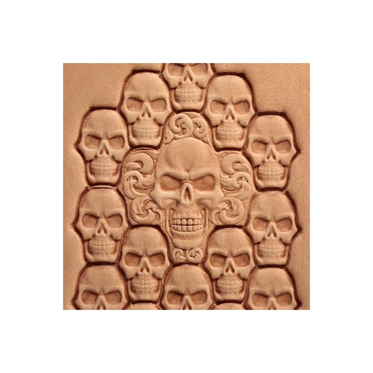 S.N. 383 - SKULL (tête De Mort) FLORAL - GÉOMÉTRIQUE - Matoir à Frapper 6 S.N. 383 - SKULL (tête De Mort) FLORAL - GÉOMÉTRIQUE - Matoir à Frapper – Image 4