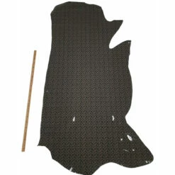 Vachette Fantaisie Vernis Gris Motif Noir - Épaisseur 1 Mm