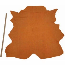 Veau Gaufré Fantaisie Orange - Épaisseur 1,5 Mm -Matériel De Couture Soldes 2024 veau gaufre fantaisie orange epaisseur 1 5 mm 2