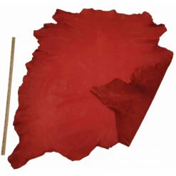 Veau Grainé Rouge - 2nd Choix - Épaisseur 1 Mm