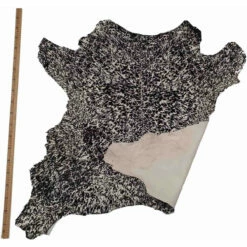 Veau Poil Fantaisie - Moucheté N&B - Épaisseur 0,6 Mm